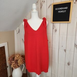 Ava & Viv Red Sleeveless Sweater